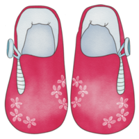 lindos sapatos recém-nascidos aquarela png