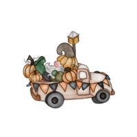 Halloween-Gnome-Aquarell-Cliparts png