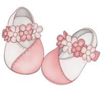 beautiful watercolor newborn shoes png