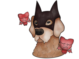 clipart de halloween engraçado e cachorrinho png