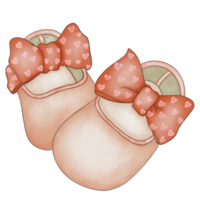 beautiful watercolor newborn shoes png