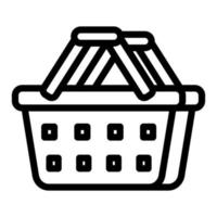 basket, market, vector, isolated, illustration, supermarket, sale, buy, 3d, store, purchase, empty, object, shop, cart, food, handle, retail, business, sell, icon, box, commerce,  design,  offer vector