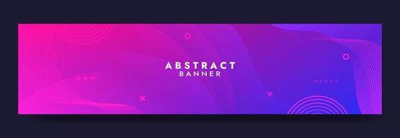 Abstract Purple Fluid Wave Banner Template vector