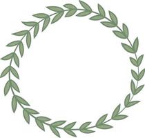 hand drawn laurel wreath vector