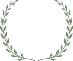 hand drawn laurel wreath vector