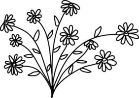 Flower doodle drawing vector