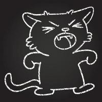 Singing Cat Chalk Drawing vector