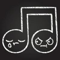 Music Note Chalk Drawing vector