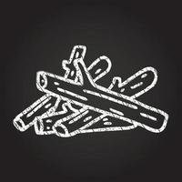 Camp Fire Chalk Drawing vector