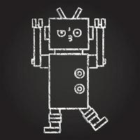 Robot Chalk Drawing vector