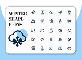 Winter Icons and christmas icons vector