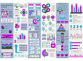 paquete de elementos infográficos de presentación vector