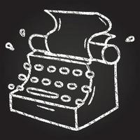 Typewriter Chalk Drawing vector