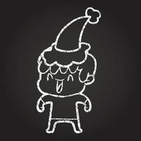 Christmas Man Chalk Drawing vector