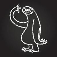 Sloth Chalk Drawing vector