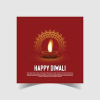 feliz diwali desea plantilla de diseño vector