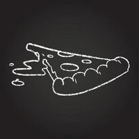 Pizza Slice Chalk Drawing vector