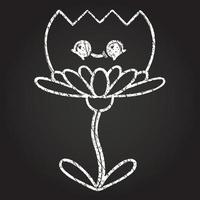 Poppy Chalk Drawing vector