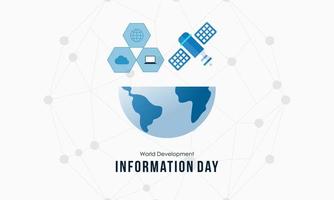 World Development Information Day. Technology Information icon illustration vector