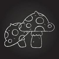 Toadstools Chalk Drawing vector