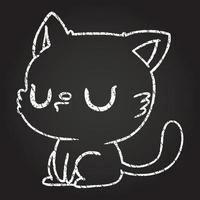 Cat Chalk Drawing vector