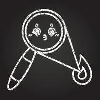 Magnifying Glass Chalk Drawing vector