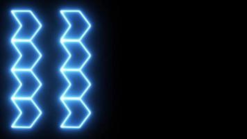 glowing neon arrow direction on black background, neon arrow sign animation, futuristic glowing neon arrow blinking on dark black background, background, animation of glowing neon arrow flickering