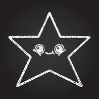 Star Chalk Drawing vector