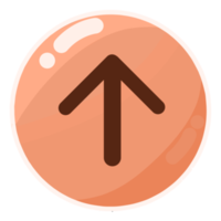 Rounded Up Button png