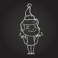 Christmas Man Chalk Drawing vector