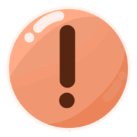 Rounded Warning Button png