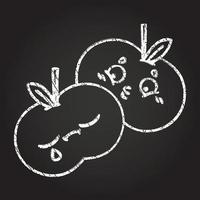 Apple Chalk Drawing vector