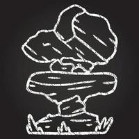 Stacked Rocks Chalk Drawing vector