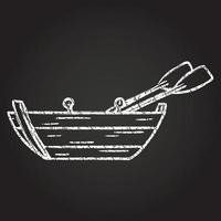 Row Boat Chalk Drawing vector