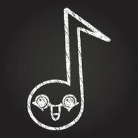 Music Note Chalk Drawing vector