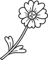 Hand Drawn cute flowers illustration png