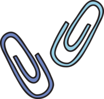 Hand Drawn cute Paper clip illustration png