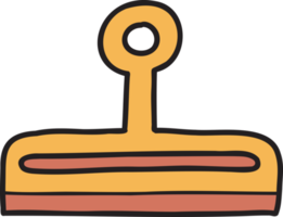 illustration de clips de reliure dessinés à la main png