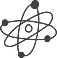 Hand Drawn atom illustration png