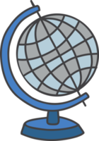 illustration de modèle de globe dessiné à la main png