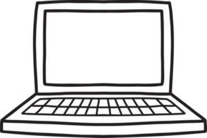 ilustración de computadora portátil dibujada a mano png