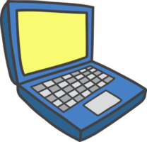illustration d'ordinateur portable dessiné à la main png