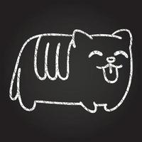 dibujo de tiza de gato vector