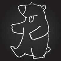 dibujo de tiza de oso vector