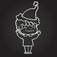 Christmas Man Chalk Drawing vector