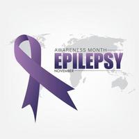 November is Vector National Epilepsy Awareness Month. Poster, card, banner, background design. Simple and elegant design