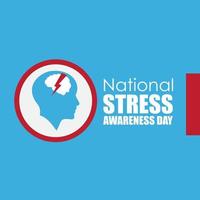 Vector illustration of National Stress Awareness Day. Simple and Elegant Design