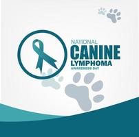 ilustración vectorial día nacional de concientización sobre el linfoma canino. diseño simple y elegante vector