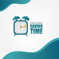 Vector Illustration Daylight Saving Time. Simple and Elegant Design