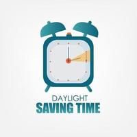 Vector Illustration Daylight Saving Time. Simple and Elegant Design